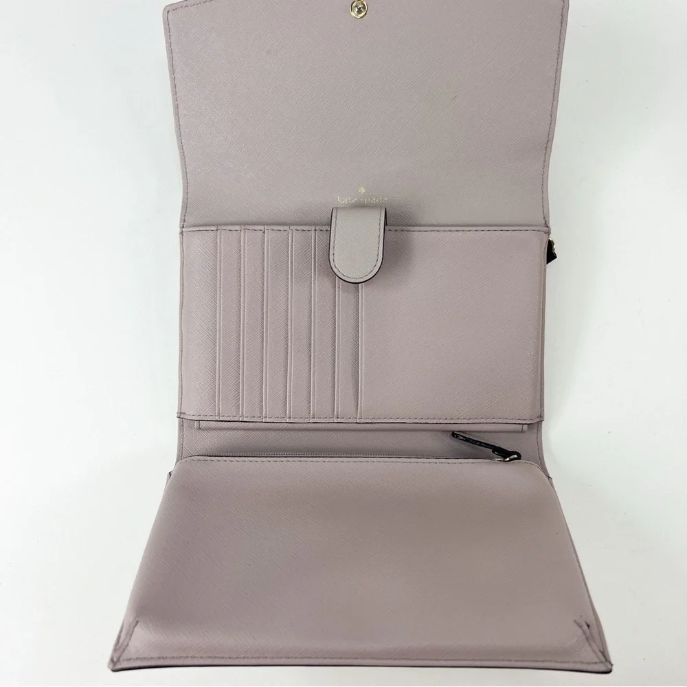 Kate Spade Laurel Way Winni Wallet Crossbody Two-Tone Black Almondine